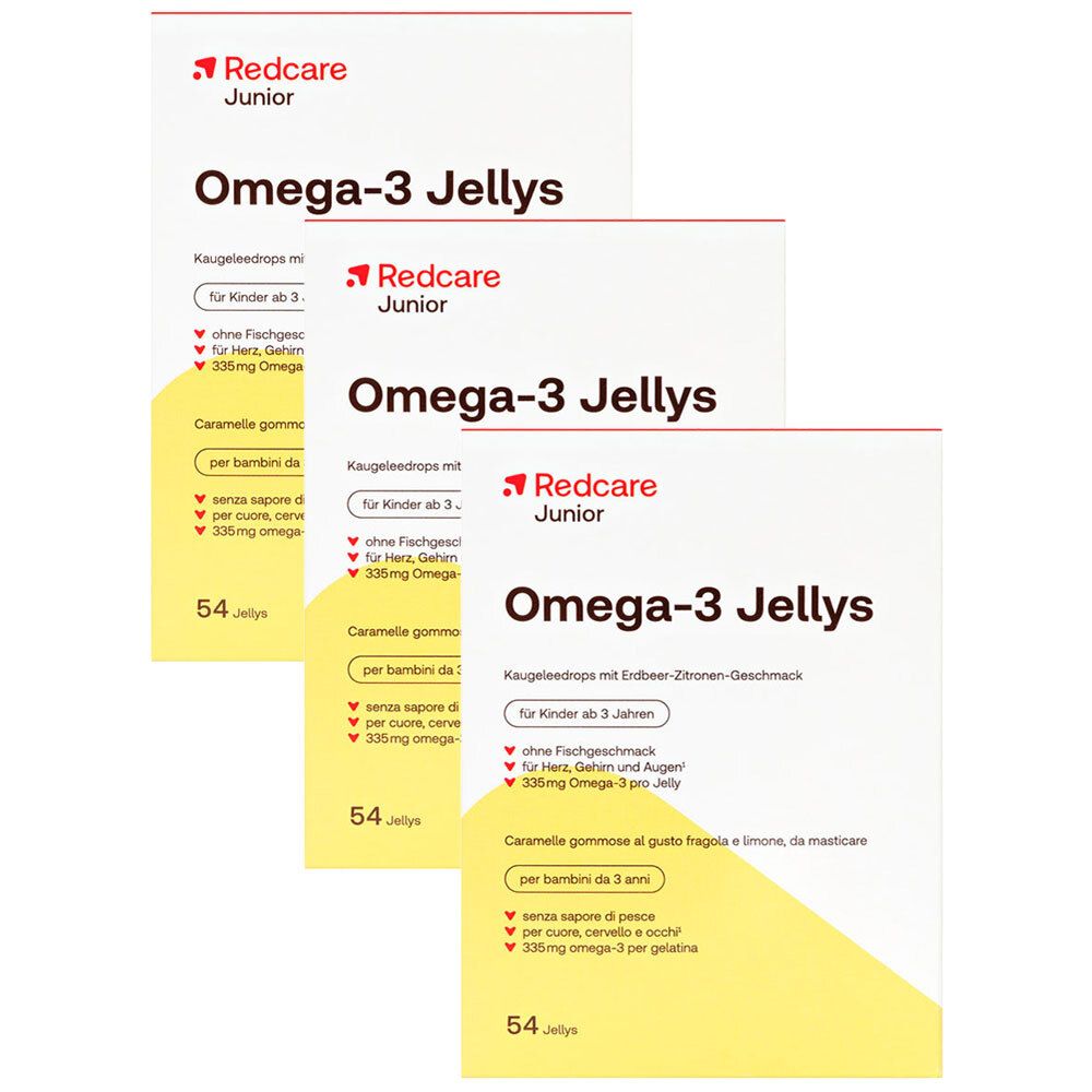 Redcare Junior Omega-3 Jellys Set da 3 3x54 pz Pasticche masticabili
