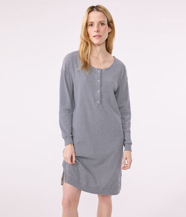 Camicia da notte in cotone a righe donna