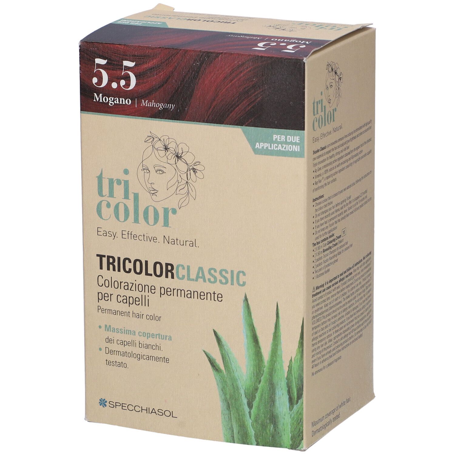 Tricolor Classic 5,5 Mogano 2 Tubi 50 Ml + Shaker 4 Bustine 8 1 pz Tin