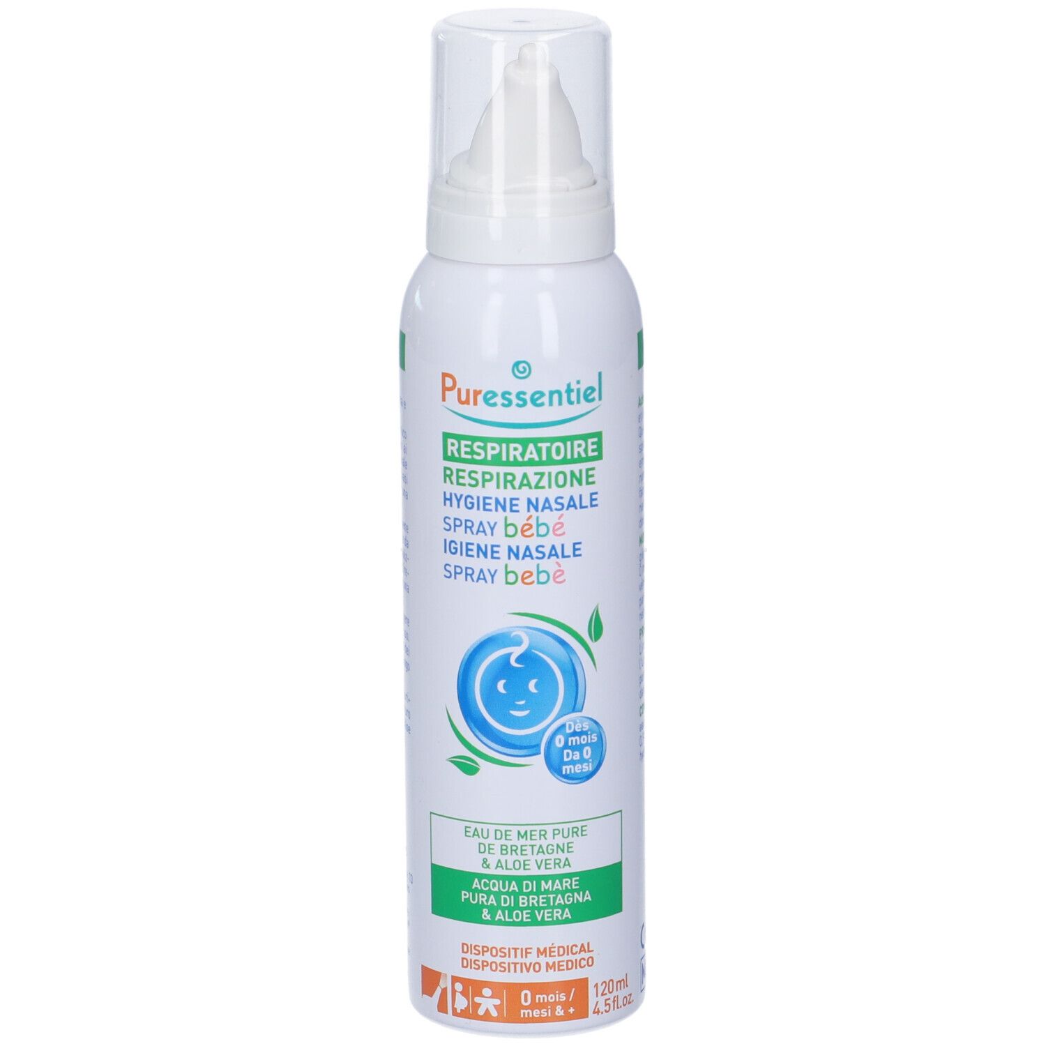 Puressentiel Spray Bebe' Aloe Vera Respirazione Igiene Nasale Puffi Ba