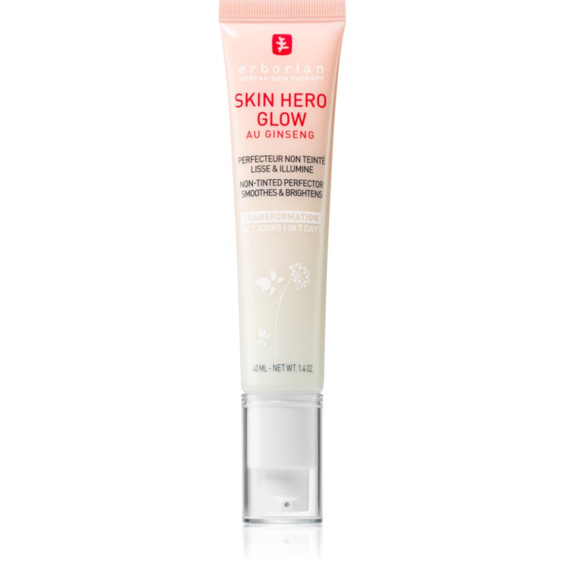 Erborian Skin Hero Glow Non-Tinted Perfector Crema Viso Leggera Illuminante E Idratante 40 Ml