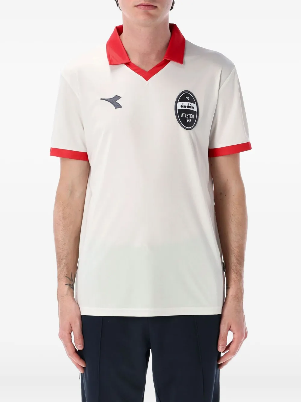 Diadora contrasting-collar T-shirt - Bianco