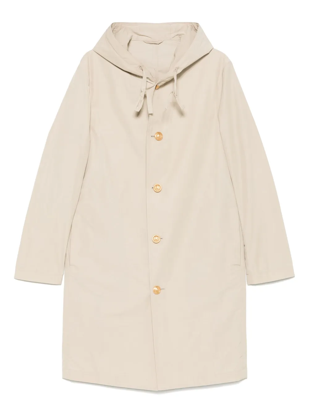 Lardini hooded trench coat - Toni neutri