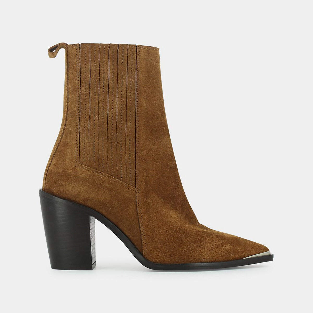 Jonak Boots Con Tacco Largo Smussato E Punta Appuntita Basama Marrone Donna Taglie 38