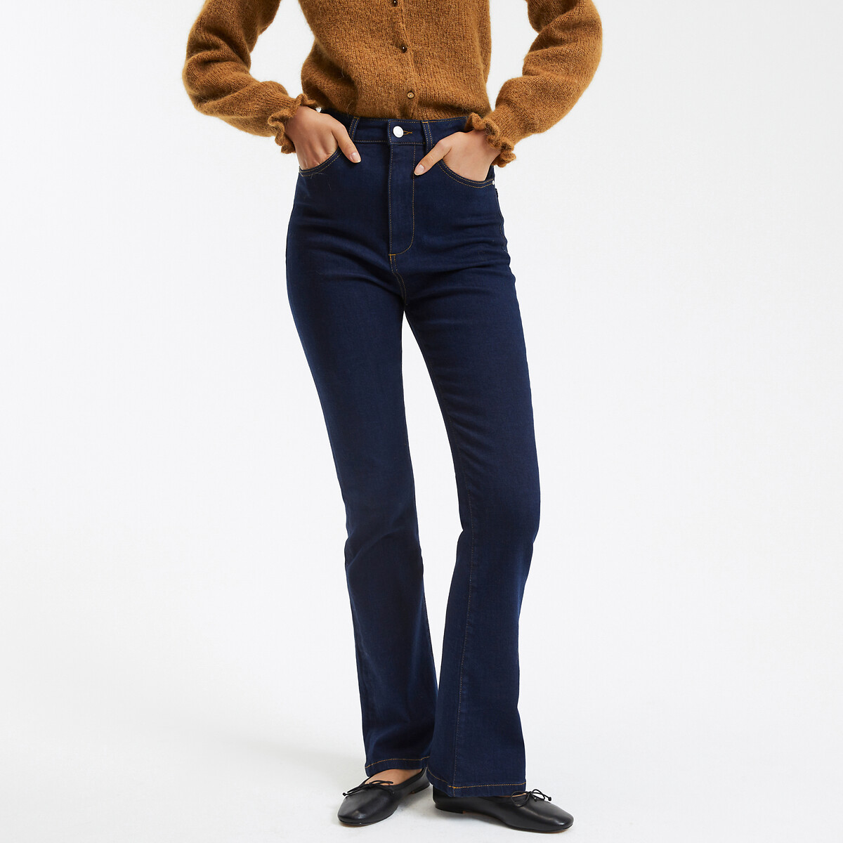 La Redoute Collections Jeans Bootcut, Vita Alta Blu Donna Taglie 46 (IT) - 42 (FR)