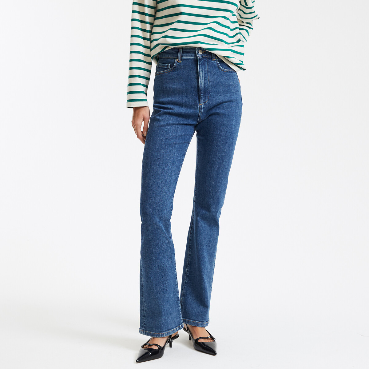 La Redoute Collections Jeans Bootcut, Vita Alta Blu Donna Taglie 46 (IT) - 42 (FR)