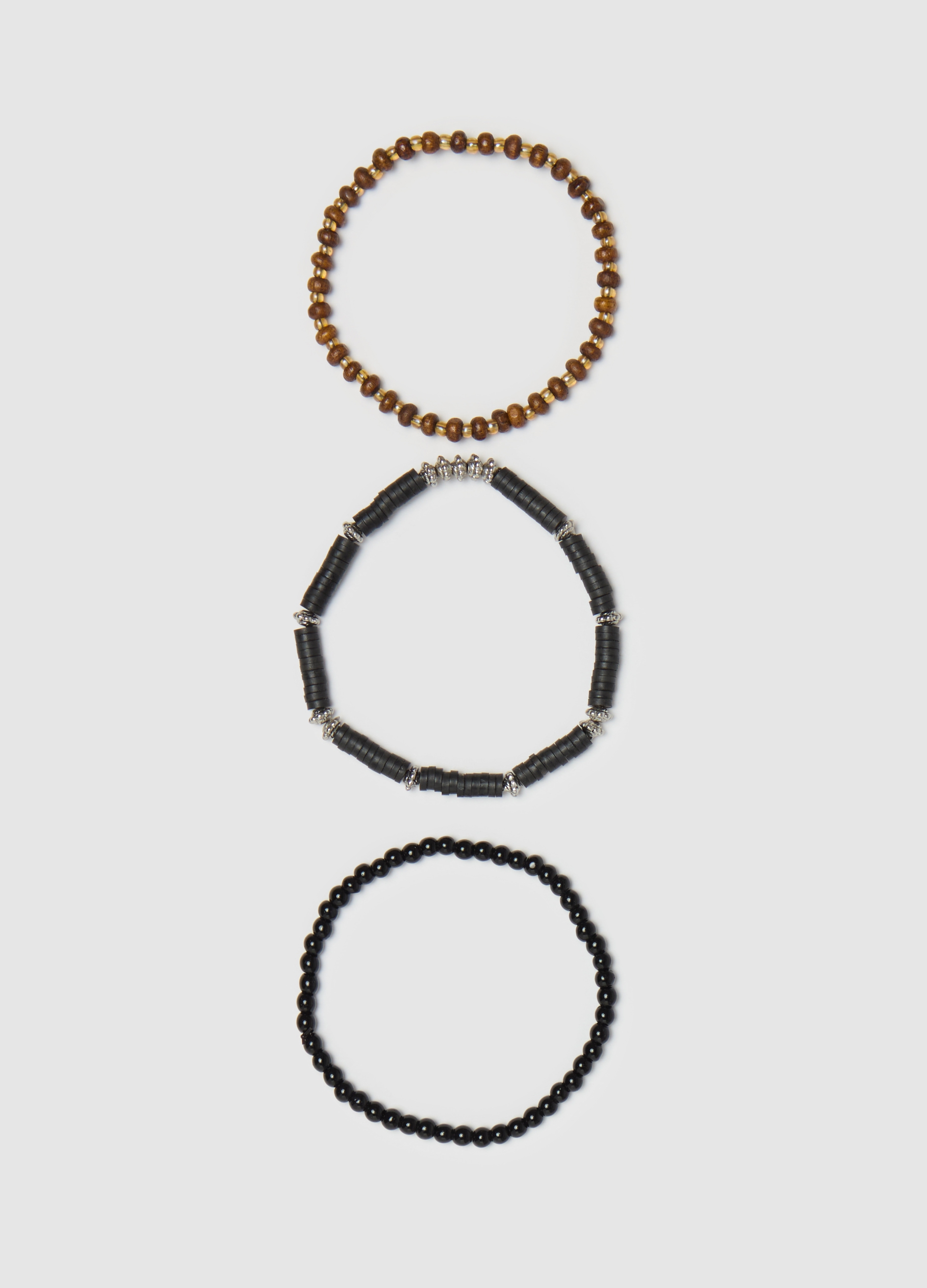 OVS , Tripack Bracciali Con Perline, Uomo, Multicolor, Taglia: ONE SIZE