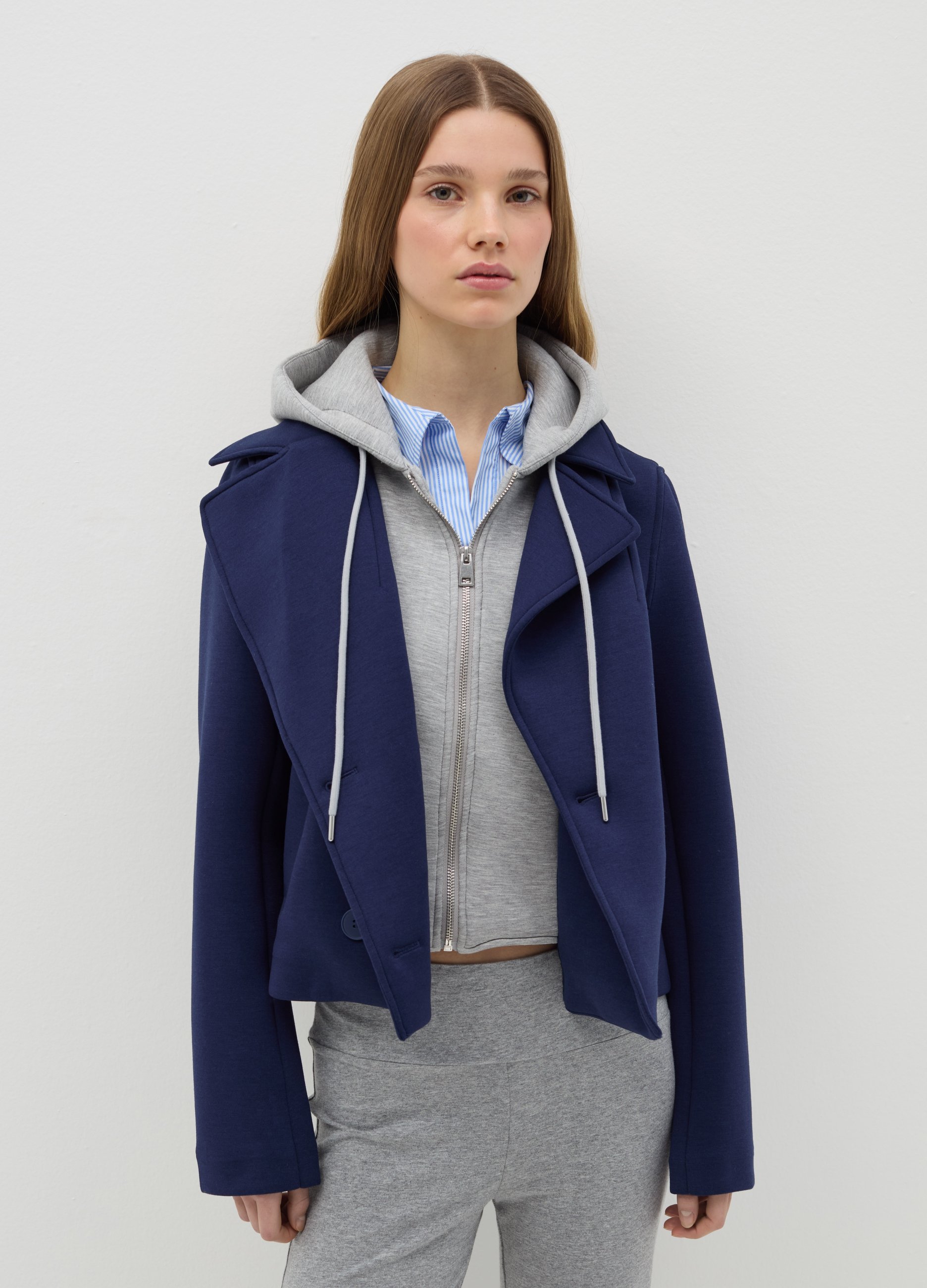OVS, Giacca Corta Caban Doppiopetto Blu, Donna, Blu, Taglia: S