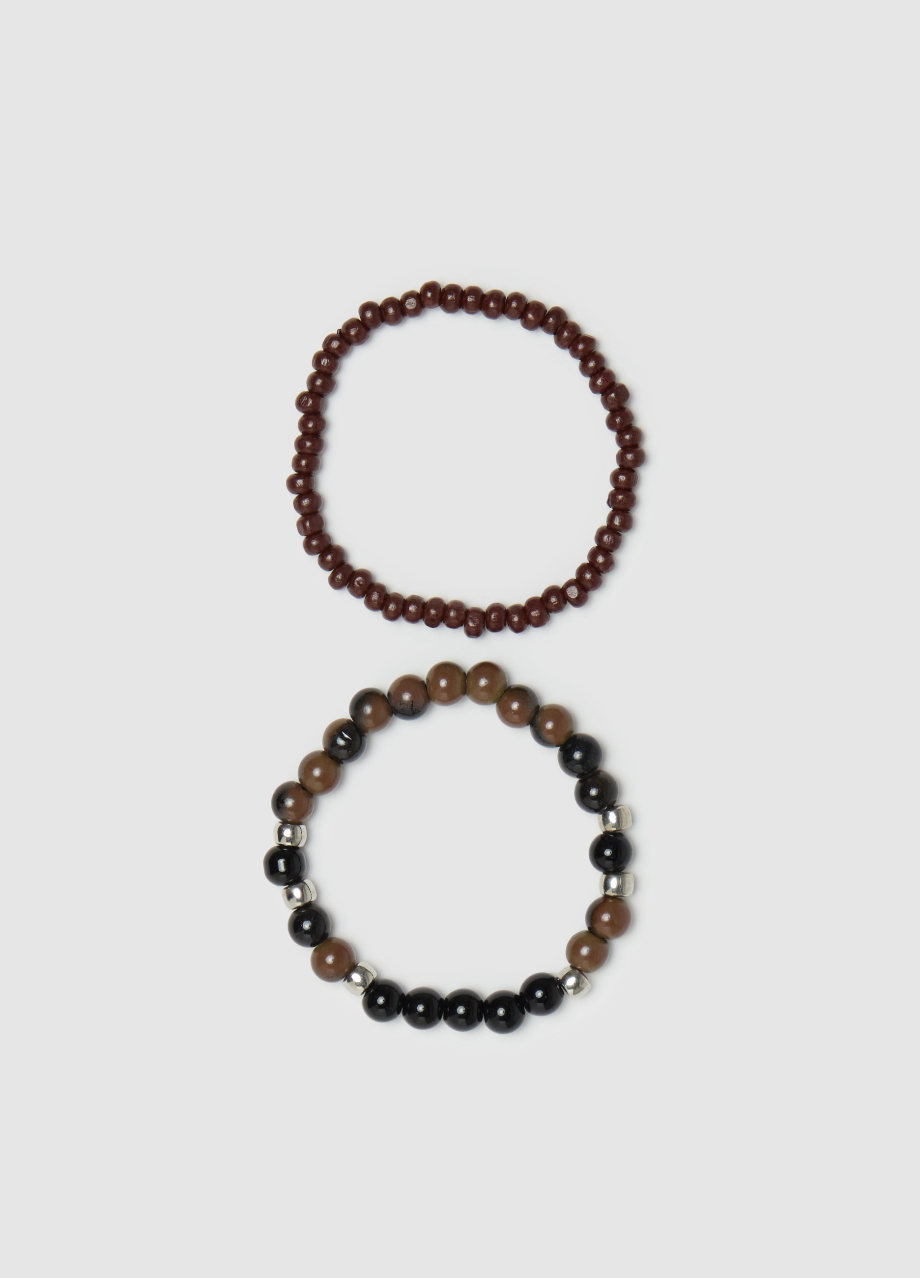 OVS , Bipack Bracciali Con Perline, Uomo, Marrone, Taglia: ONE SIZE