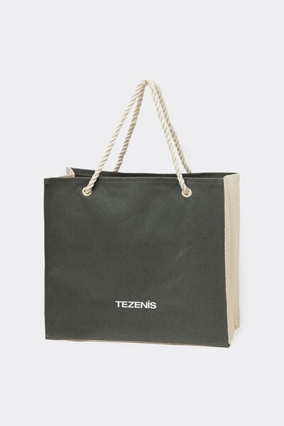 Tezenis Borsa Mare Grande Logo Tezenis Donna Verde Taglia TU