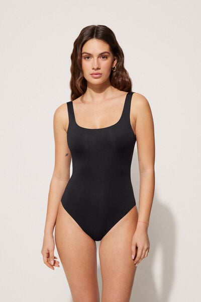 Tezenis Costume Intero Brassiere Imbottito Riciclato Donna Nero Taglia M