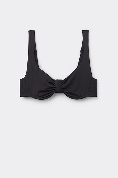 Tezenis Bikini Balconcino Loop Riciclato Donna Nero Taglia 3