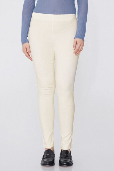 Tezenis Leggings in Tela Elasticizzata Donna Bianco Taglia M