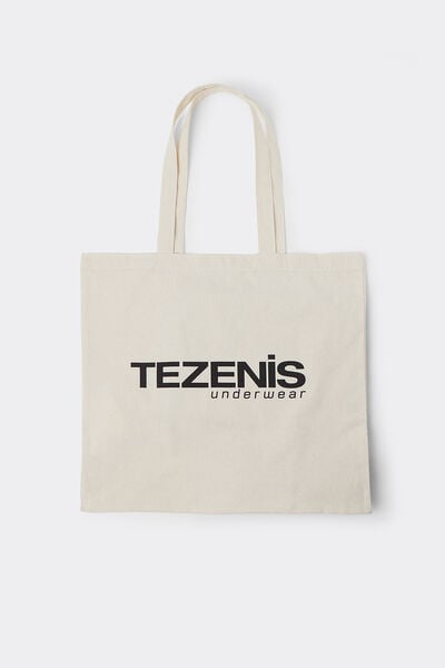 Tezenis Borsa in Tela 100% Cotone Logo Tezenis Donna Multicolore Taglia TU