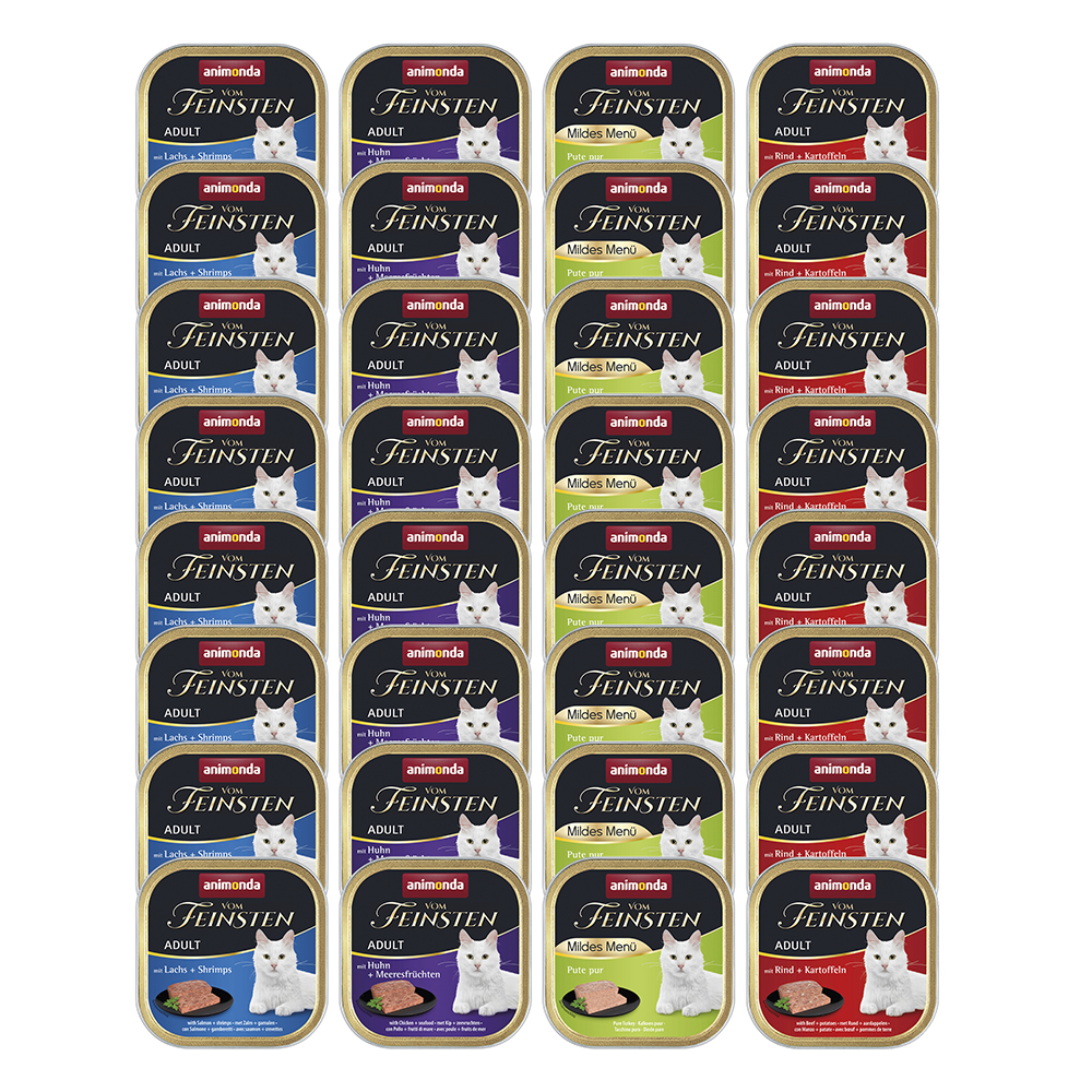 animonda vom Feinsten Pacco misto 32 x 100 g Umido per gatto - Varietà Carne & Pesce