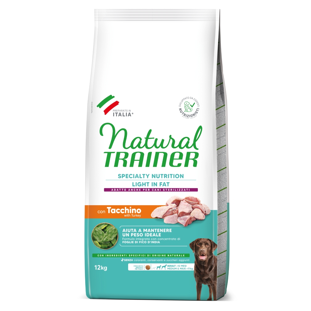 Natural Trainer Light in Fat Medium/Maxi Adult con Tacchino - 12 kg