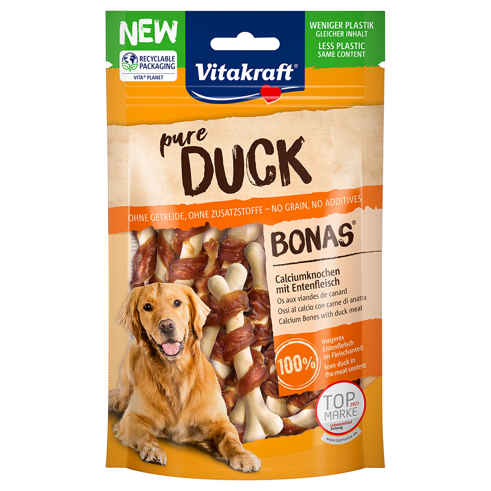 Vitakraft pure DUCK Bonas Ossicini con Anatra Snack per cani - 80 g