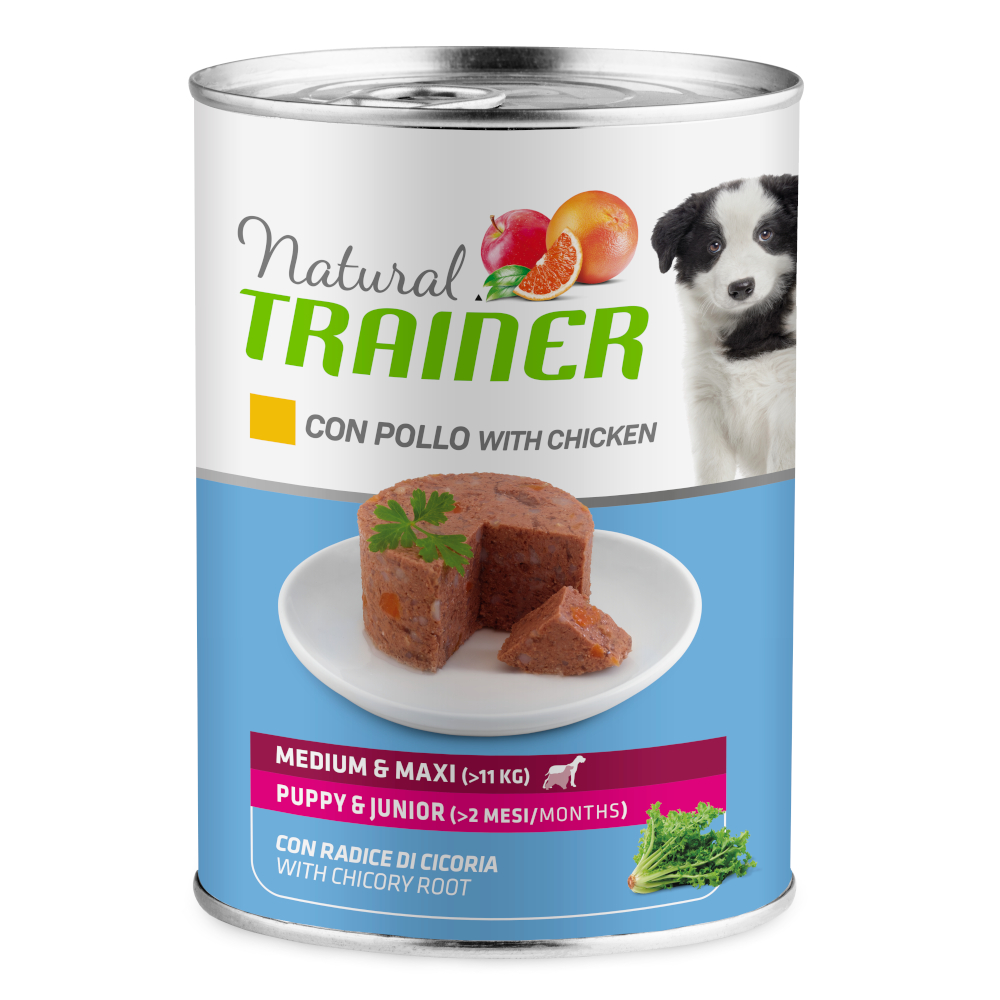 Natural Trainer Puppy & Junior Medium/Maxi con Pollo - 400 g