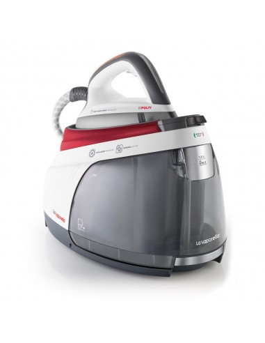 Polti PLEU0229 Ferro da Stiro con caldaia 2350 W Piastra in Alluminio Grigio, Rosso