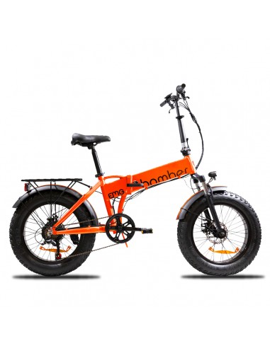 EMG E-BIKE BOMBER F20 ORANGE 2023 Fat Bike Pieghevole ruote 20" Batteria 36V-10Ah integrata