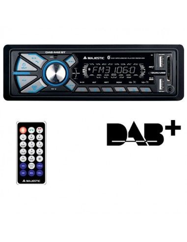 NEW MAJESTIC SINTOLETT. DAB-442 BT RDS FM STEREO /DAB+ doppio USB, 180W (45W x 4) - DAB-442 BT