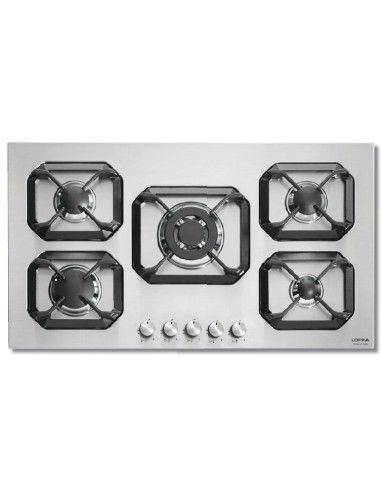 Lofra HLS9A0 Piano Cottura Gas 5 Fornelli 90 cm Acciaio inossidabile