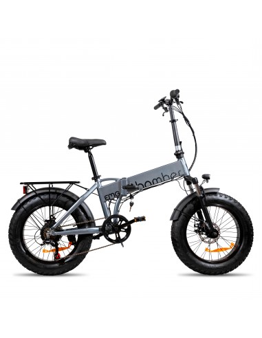 EMG E-BIKE BOMBER F20 GREY 2023 Fat Bike Pieghevole ruote 20" Batteria 36V-10Ah integrata