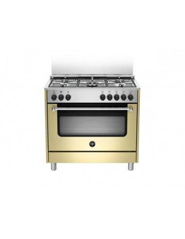 La Germania AMN965ECRV Cucina Gas 5 Fornelli con Forno Elettrico da 90 cm Crema