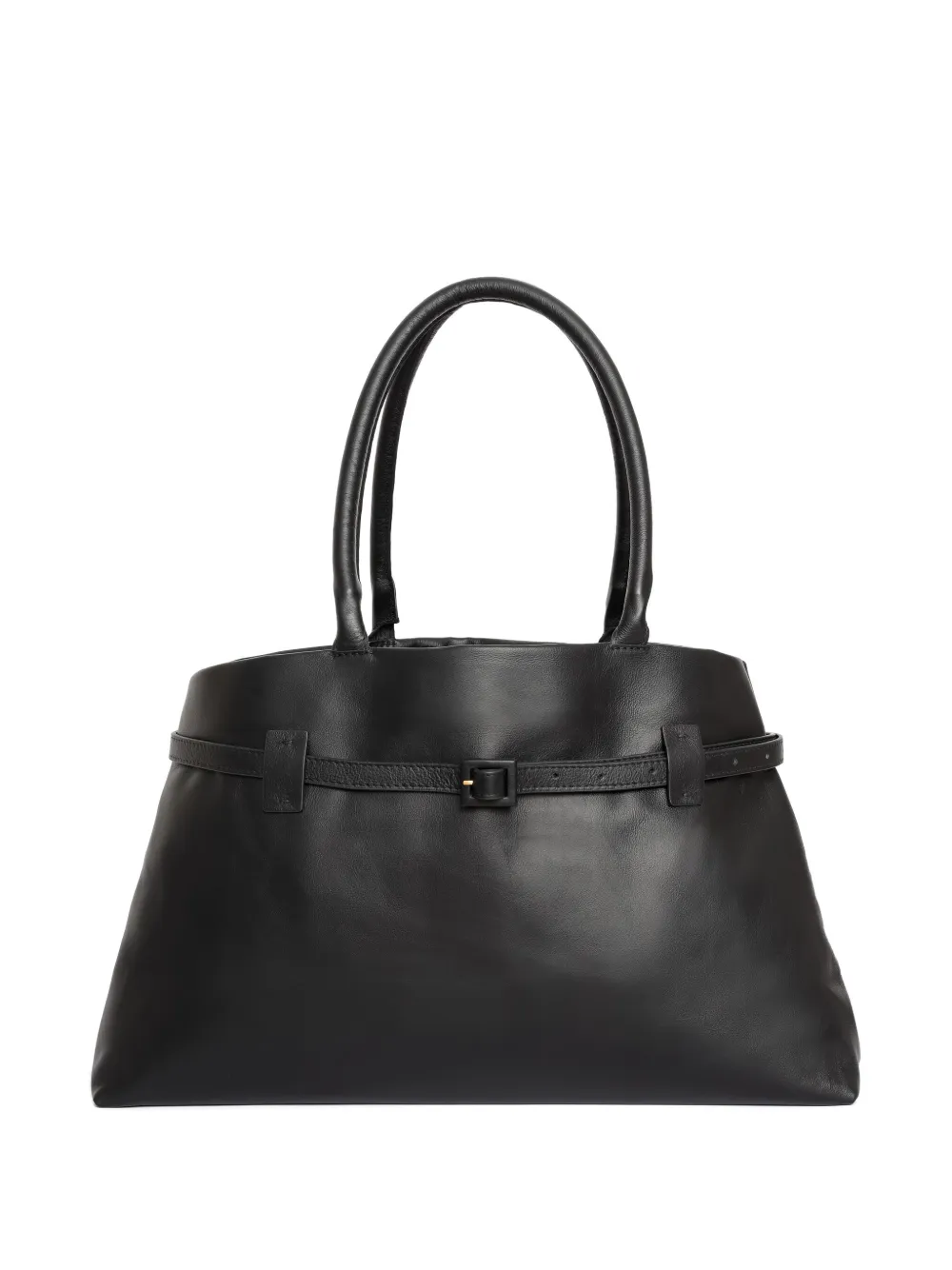 Sarah Chofakian black leather structured tote bag - Nero