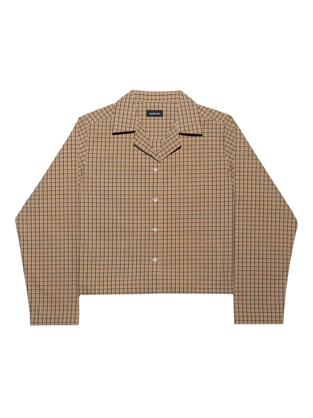 Mainless checked cropped shirt - Toni neutri