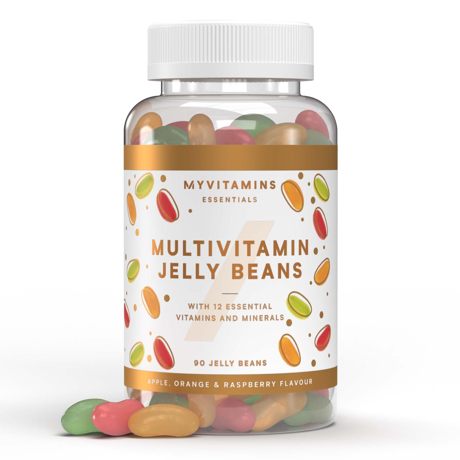 Myvitamins Multivitamin Gummies - 90Gummies - Apple, Orange & Raspberry (Jelly Beans)