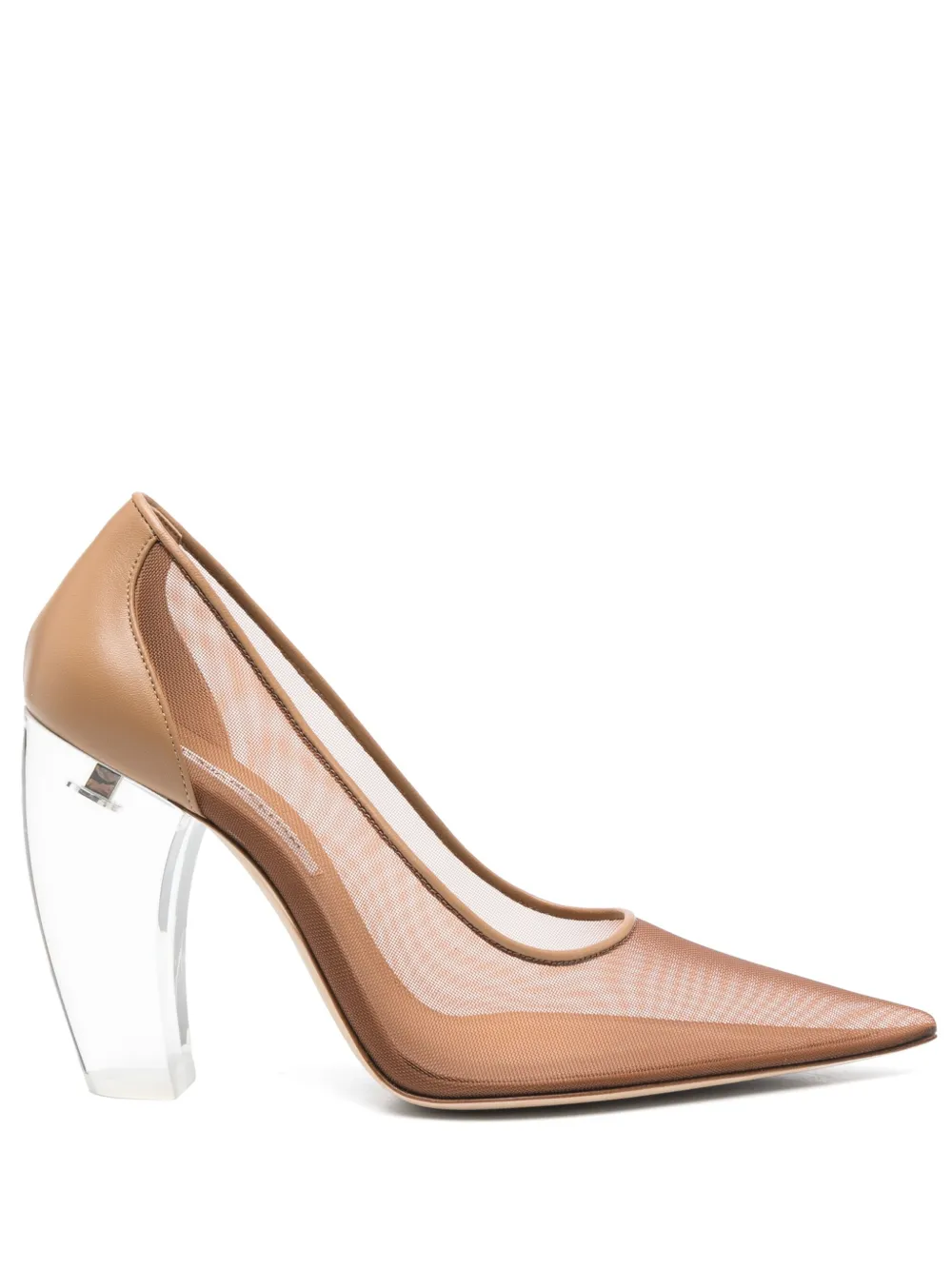 Victoria Beckham mesh heeled pumps - Marrone