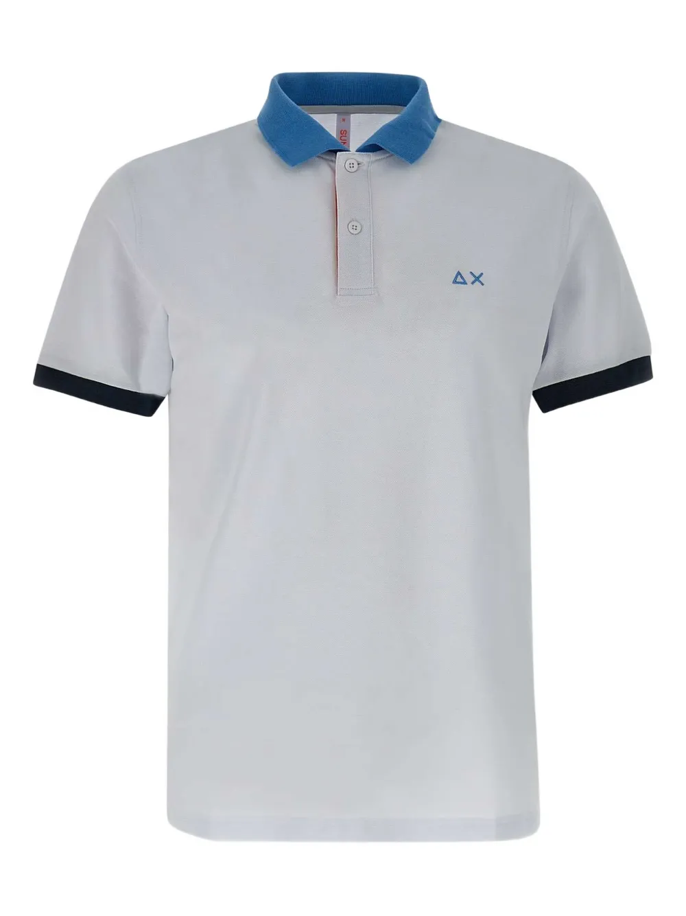 Sun68 contrast-collar polo shirt - Bianco
