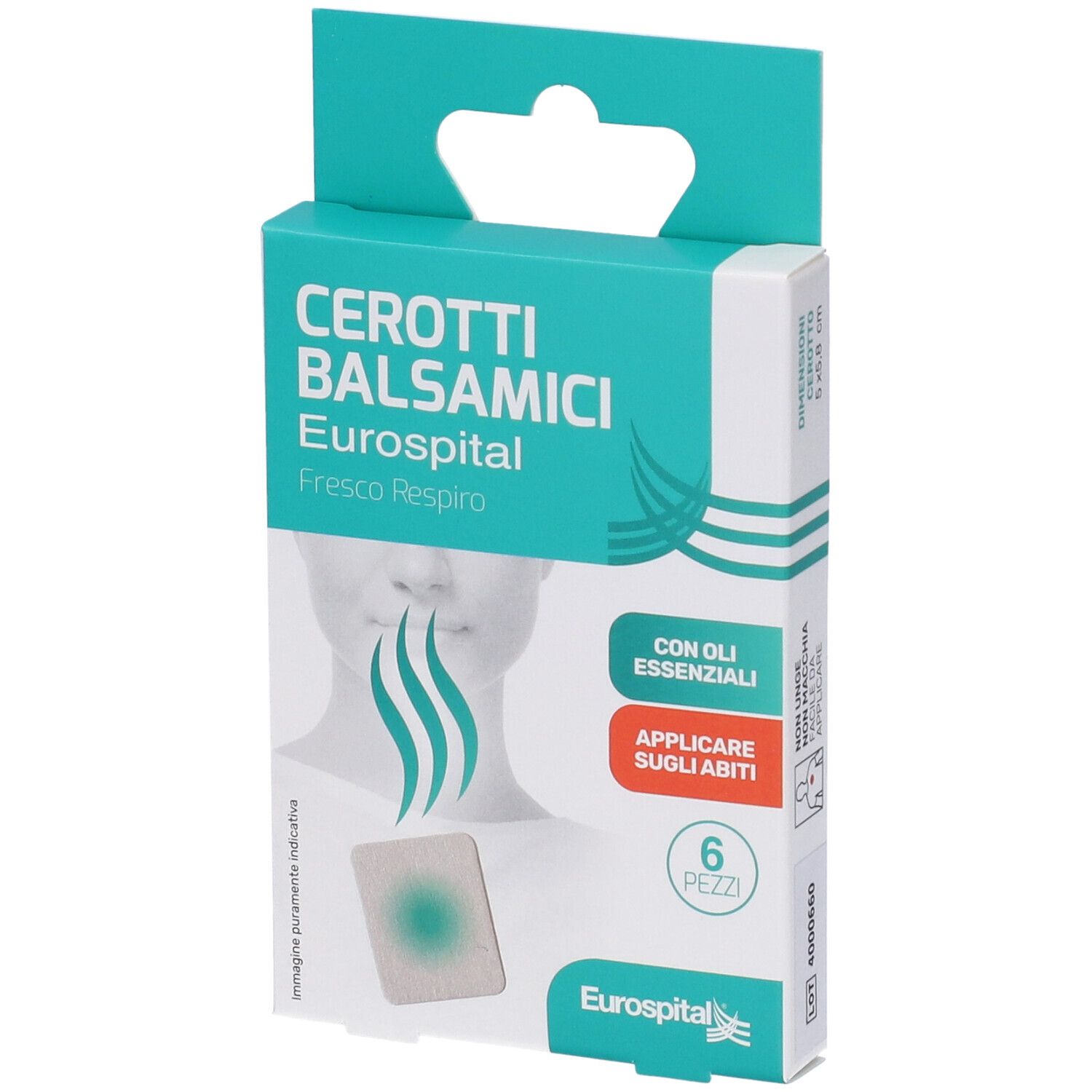 Eurospital Cerotti Balsamici Fresco Respiro 6 pz Cerotto