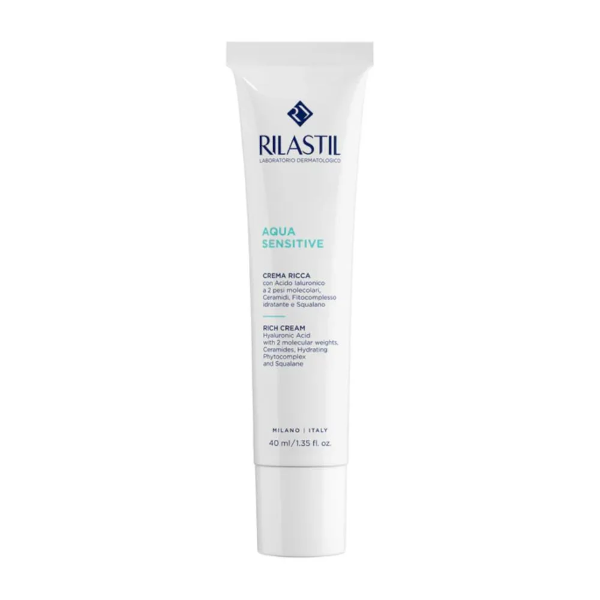 Rilastil Aqua Sensitive - Crema Ricca Per Pelle Sensibile Molto Secca