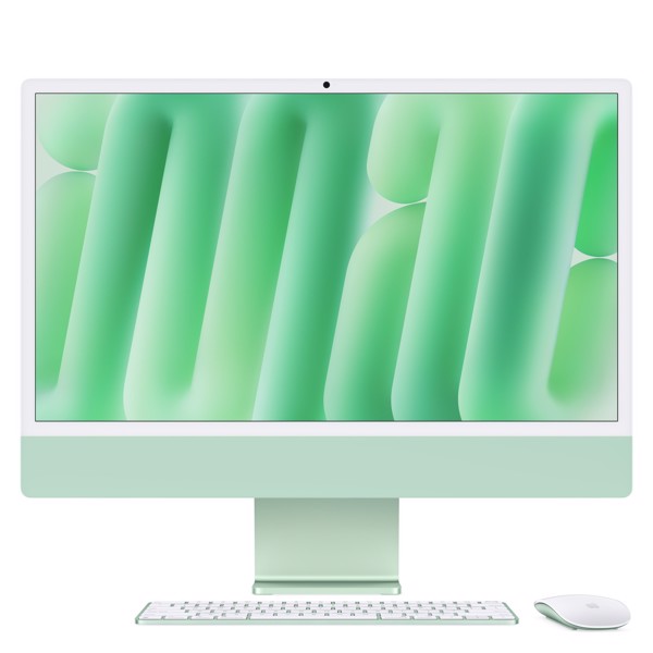 Apple iMac 24"Retina Display 4,5K, Chip M4 con CPU 10‑core, GPU 10‑core, 16GB, 512GB SSD, Verde