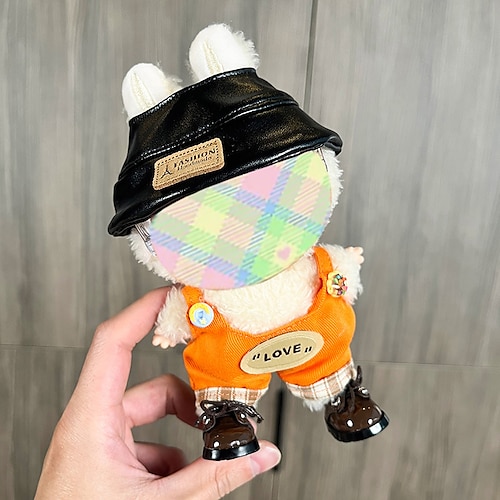 Vestiti per labubu 17cm, set di vestiti per bambola labubu, cappello, vestiti e zaino per labubu, eleganti e adorabili accessori per vestiti per bambo
