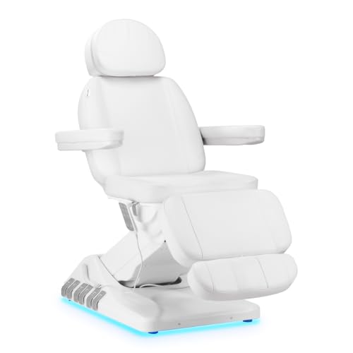 Activeshop Sillon Luxury - Lettino Cosmetico Elettrico A 3 Motori, Colore: Bianco