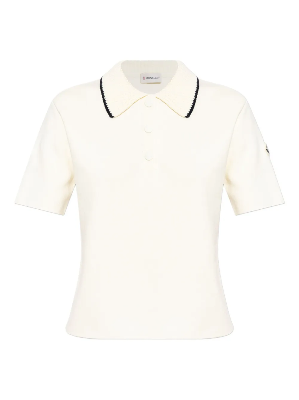 Moncler contrast collar polo shirt - Toni neutri