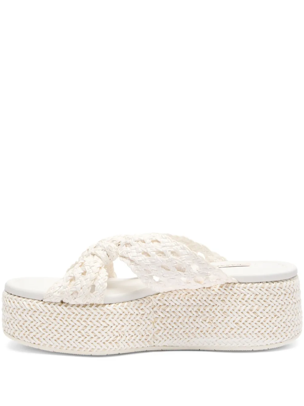 Casadei Zeppa Damier mules - Bianco