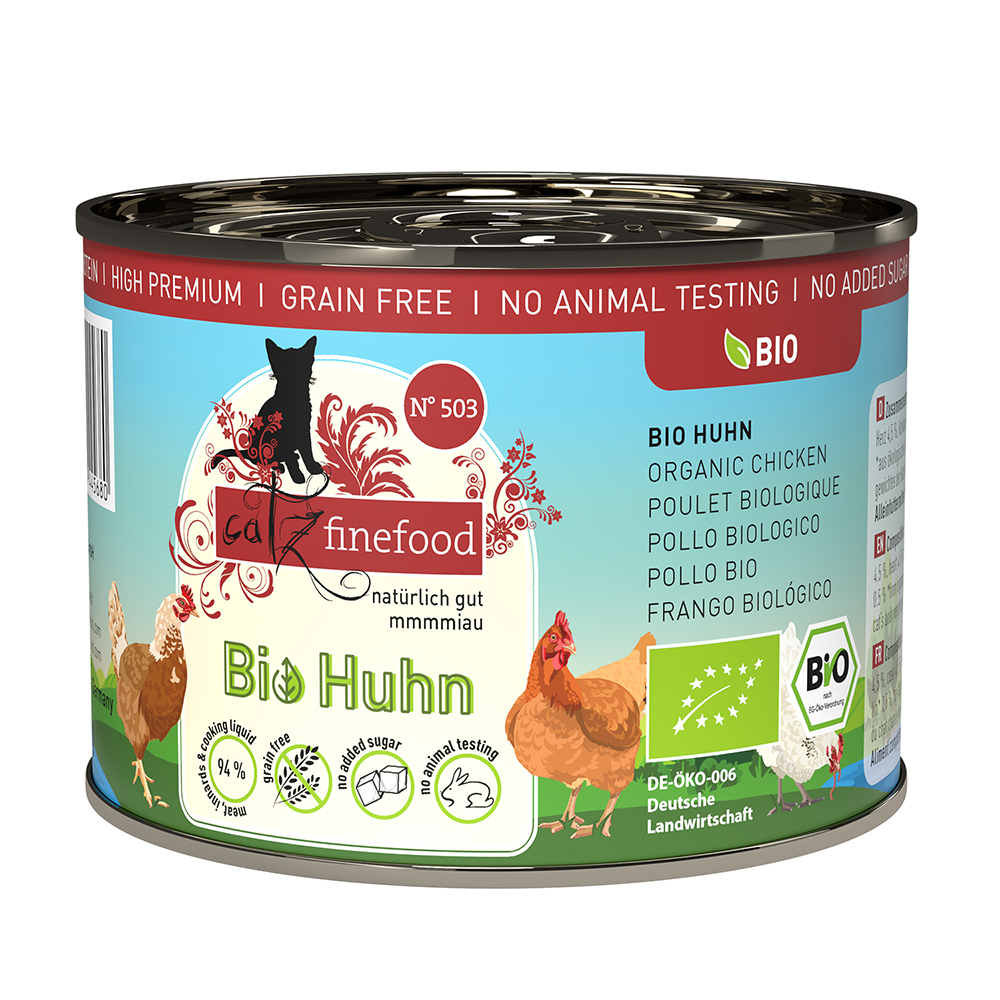 6x200g Luomu No.503 luomukana catz finefood Kissanruoka