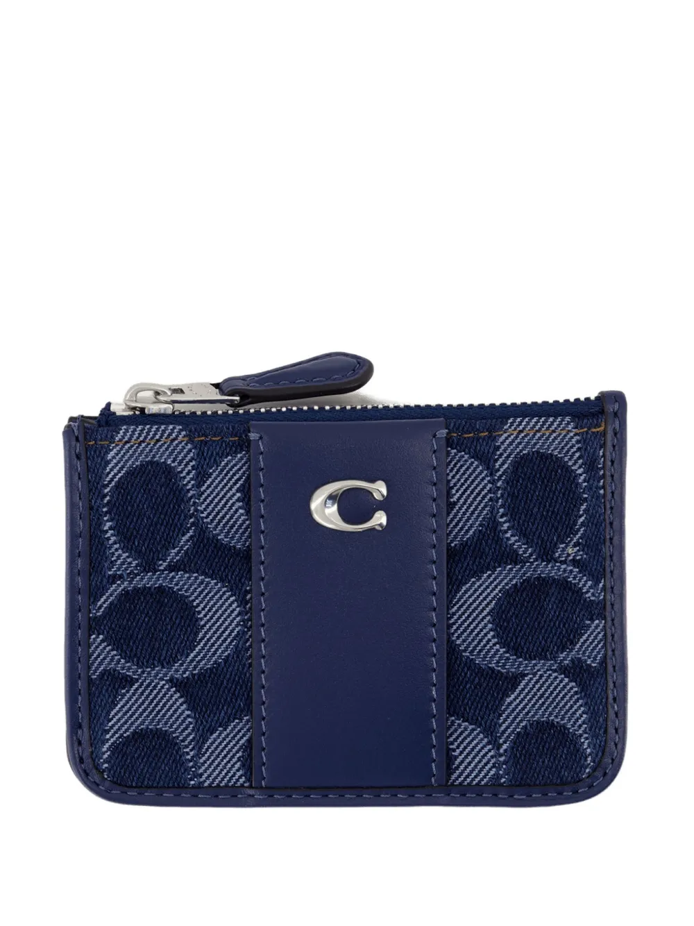 Coach mini Signature ID wallet - Blu