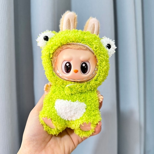 Vestiti per bambole Labubu, vestito da maialino soffice per bambole La Bubu da 17 cm, bambola non inclusa.