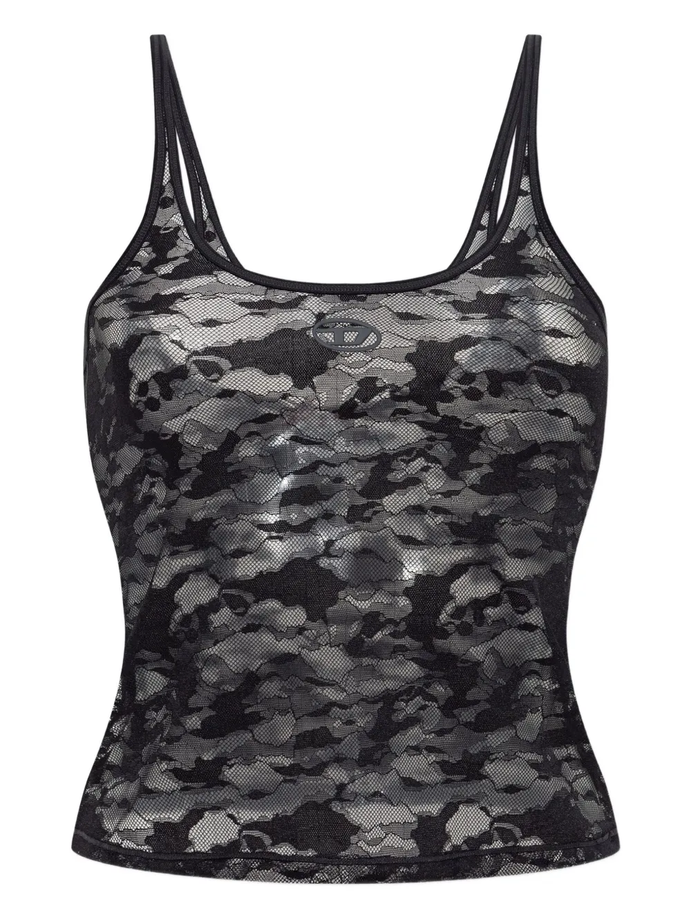 Diesel Kirsten lace-patterned camisole top - Nero