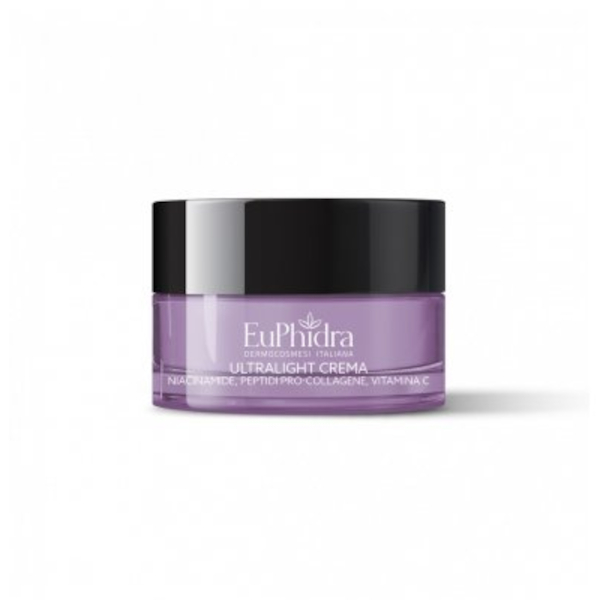 Euphidra Ultralight Crema Ricca Niacinamide - Crema Idratante Illuminante Con Vitamina C E Peptidi 50ml