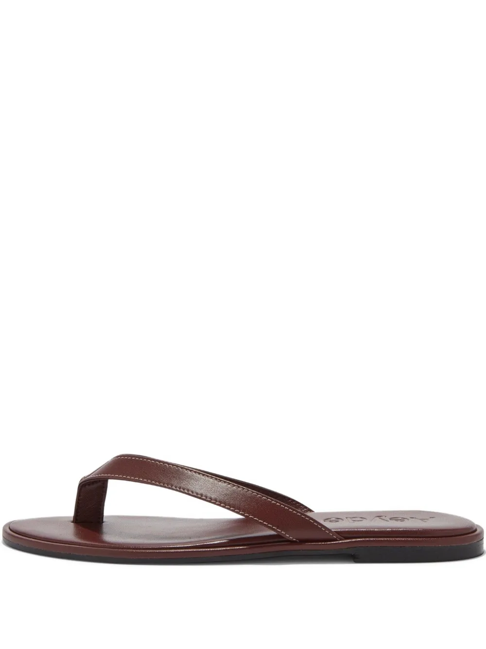 Aeyde Melody leather thong sandals - Marrone