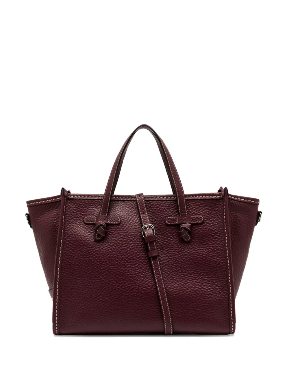 GIANNI CHIARINI Marcella knotted leather tote bag - Rosso