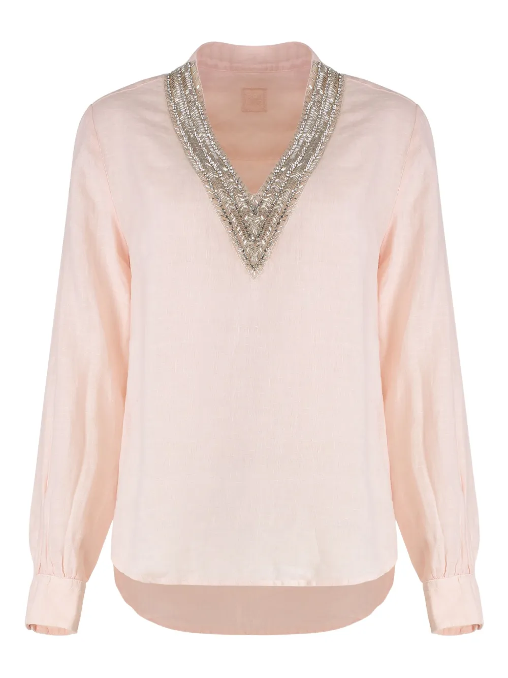 120% Lino linen blouse - Rosa