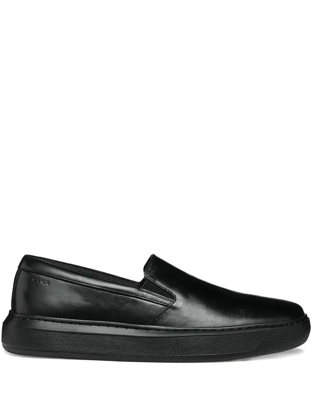 Geox Deiven leather slip-on trainers - Nero