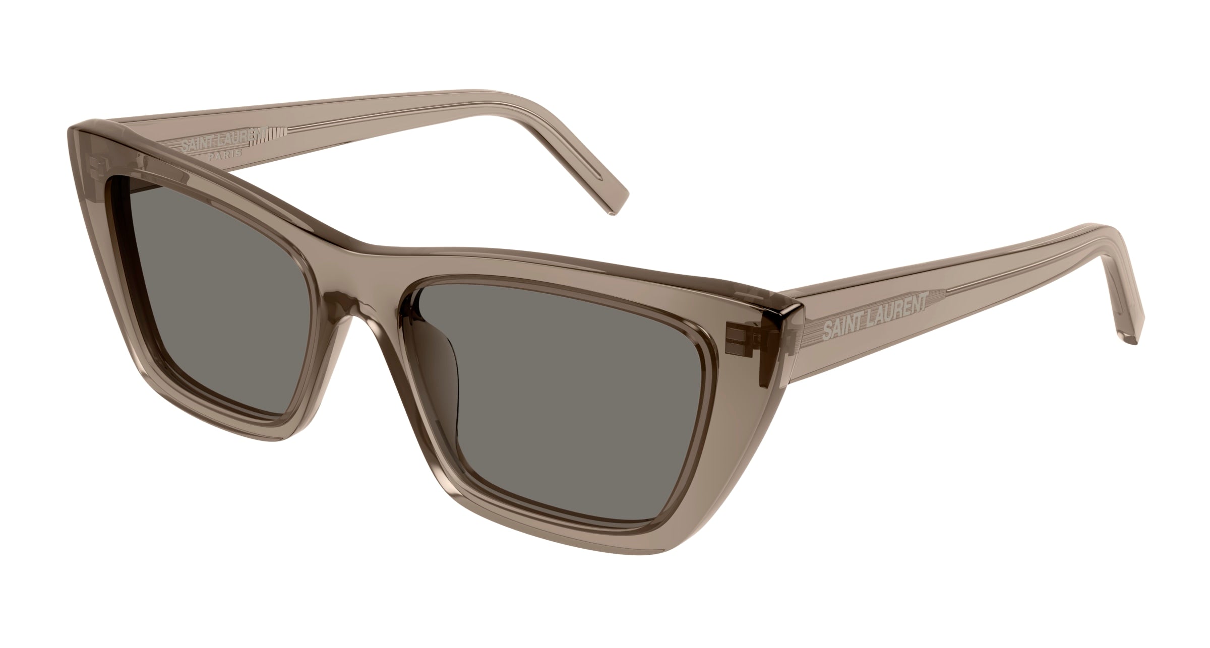 Saint Laurent Donna Sl 276 Mica 043 Occhiali Da Sole Acetato Marrone Grigio Squadrata Normale